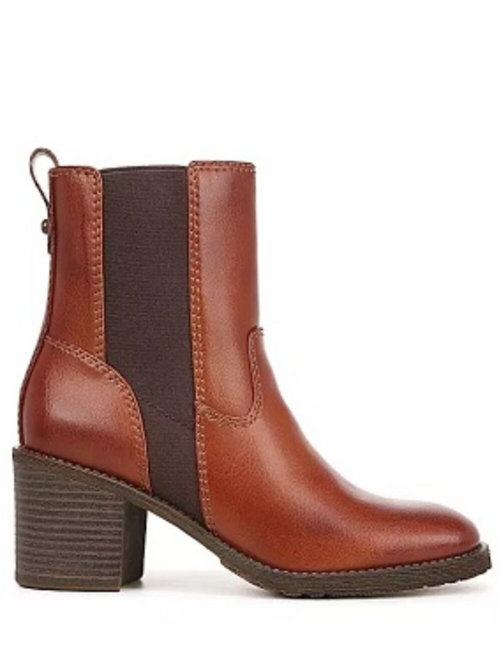 Zodiac Claret Chelsea Block Heel Ankle Boots